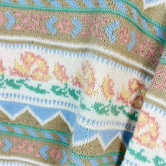 Vintage 80’s Pastel Fairy Kei Kawaii Spank Sweater Women’s Size LXL