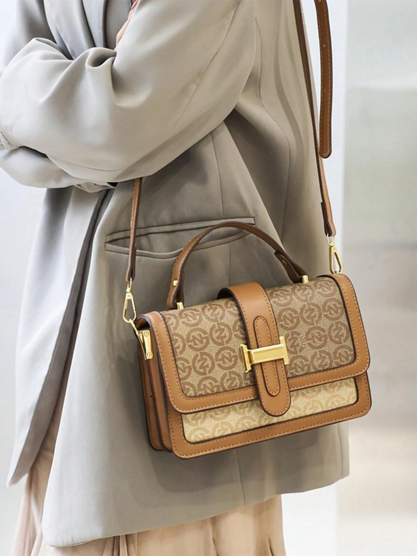 Vintage Prints Small Square Shoulder Crossbody Bag