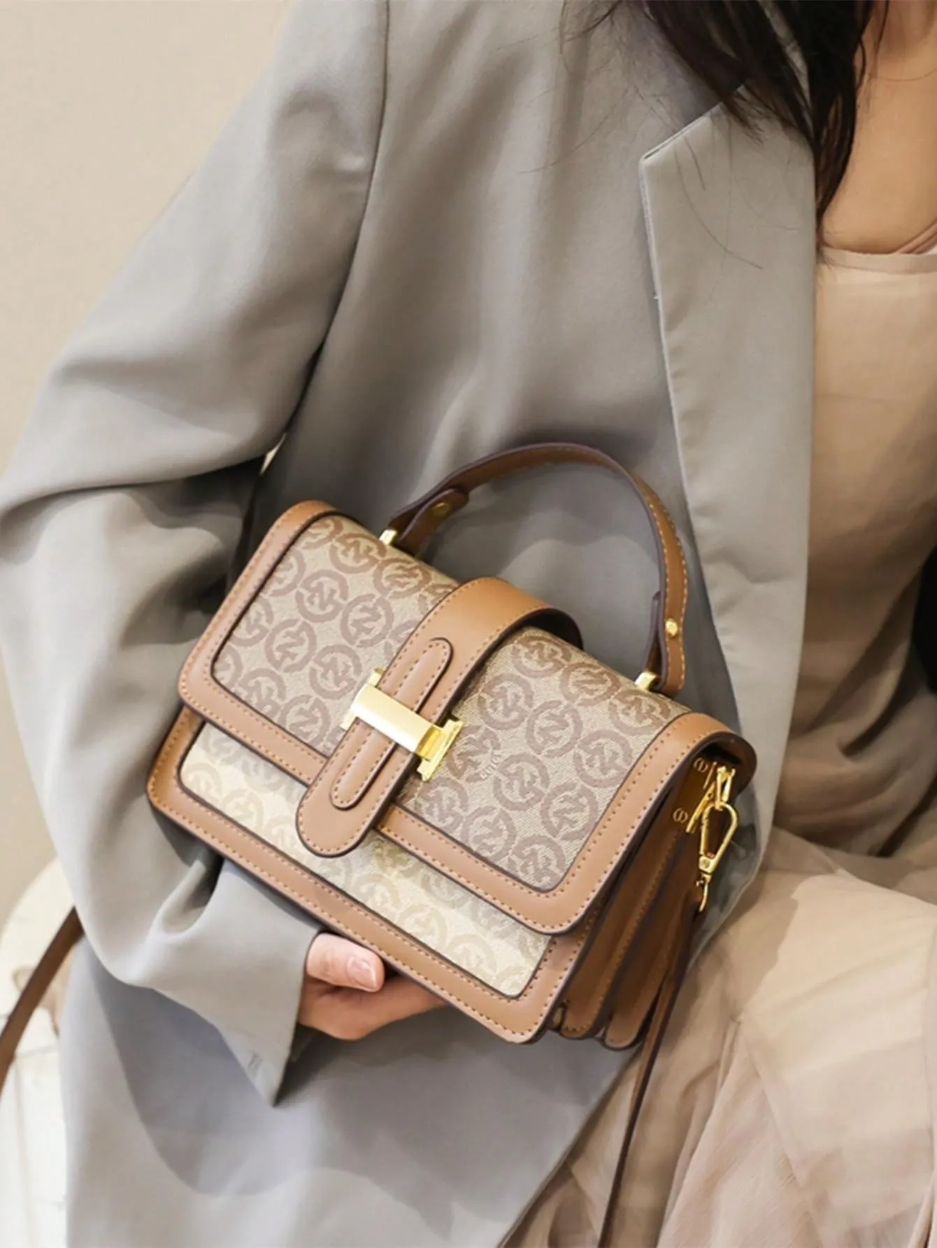 Vintage Prints Small Square Shoulder Crossbody Bag