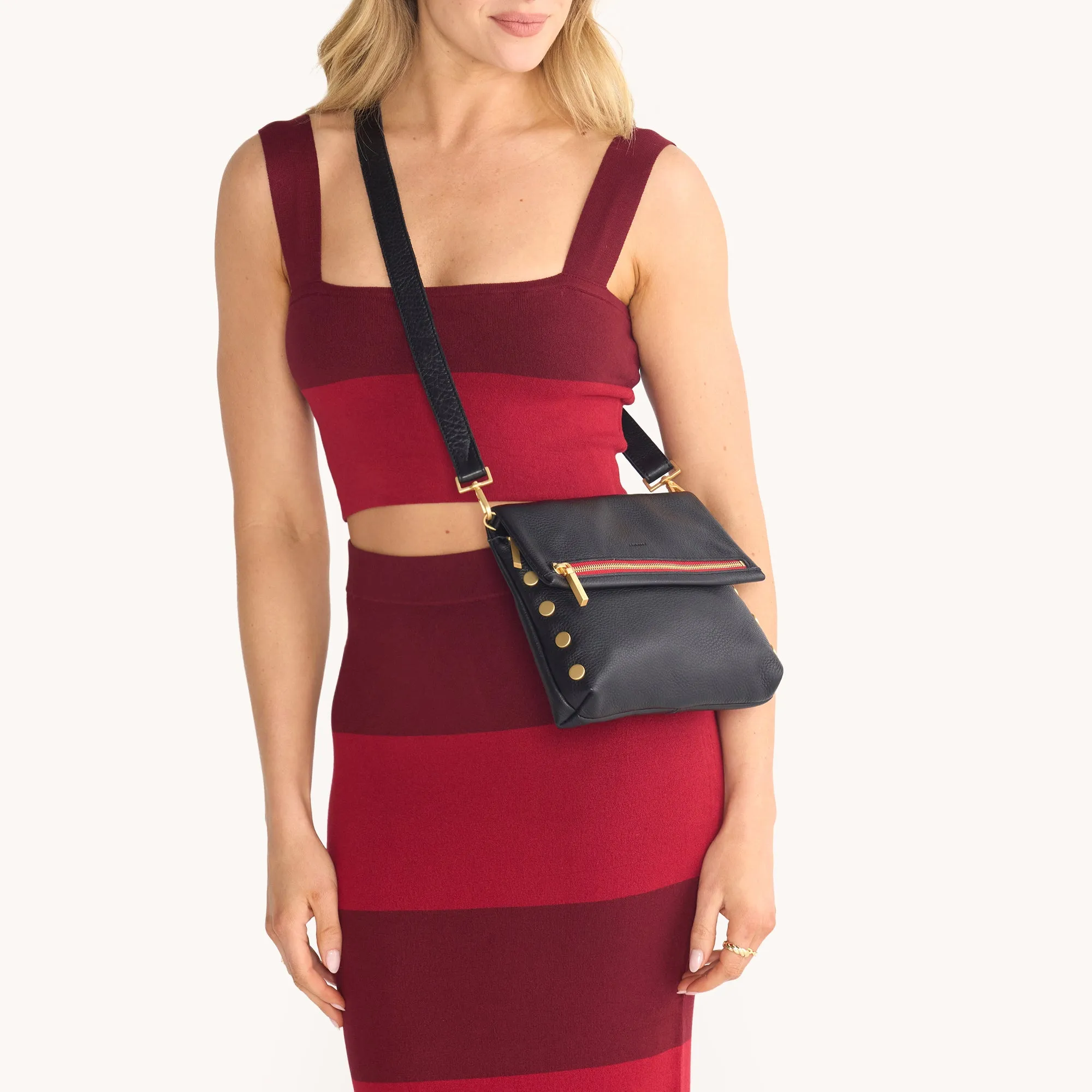 VIP | Black/Brushed Gold Red Zip | Med
