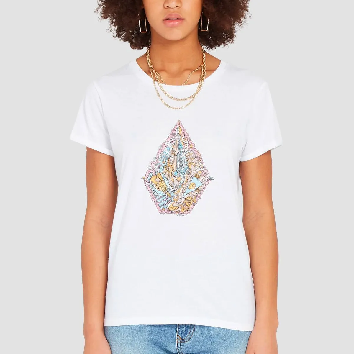 Volcom Radical Daze T-Shirt White - Womens
