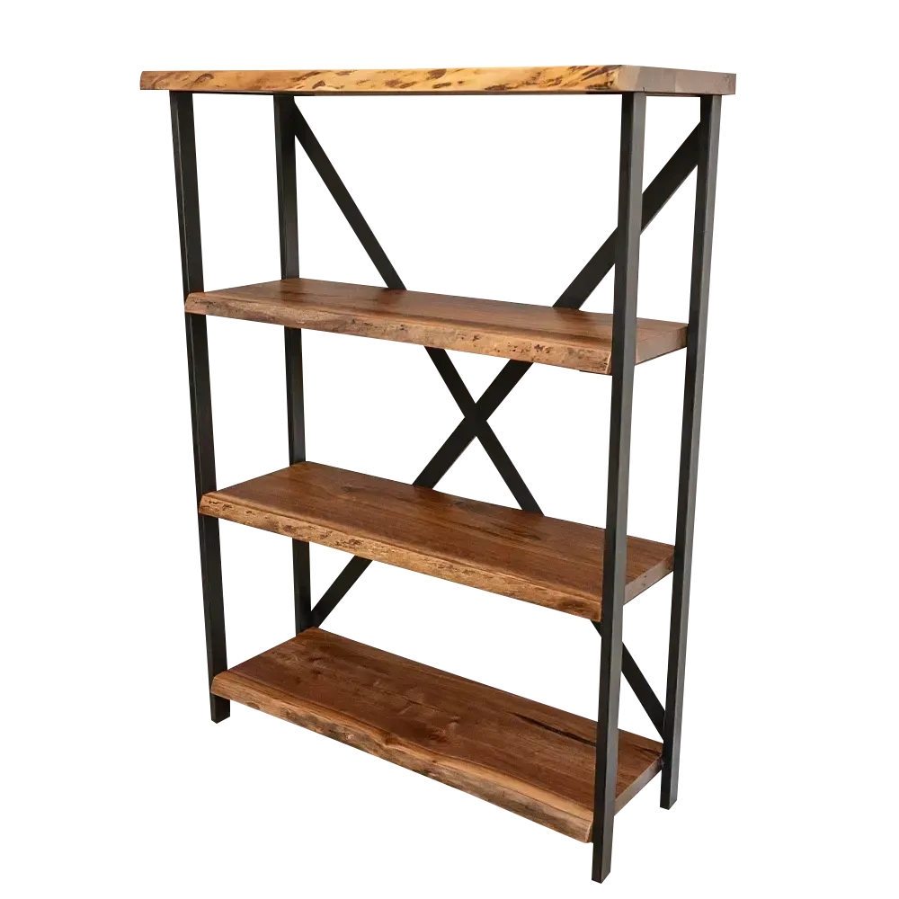 Walnut Live Edge Bookshelf