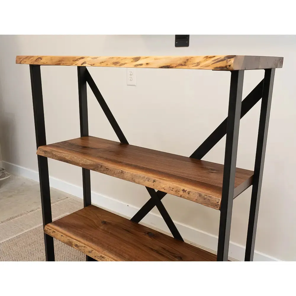 Walnut Live Edge Bookshelf