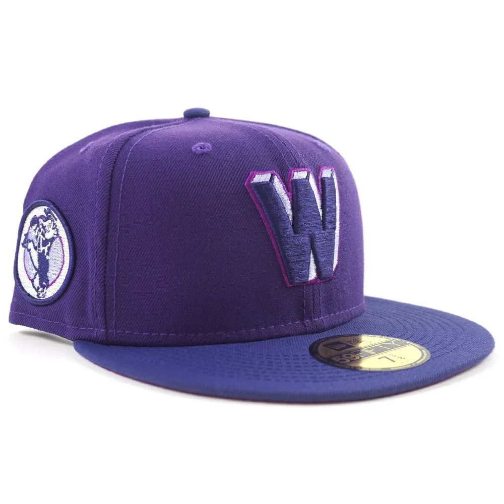 Washington Senators SENATOR CM New Era 59FIFTY Fitted Hat (DEEP PURPLE NEW ORCHID SPARKLING GRAPE Under Brim)
