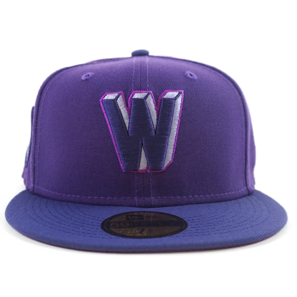 Washington Senators SENATOR CM New Era 59FIFTY Fitted Hat (DEEP PURPLE NEW ORCHID SPARKLING GRAPE Under Brim)