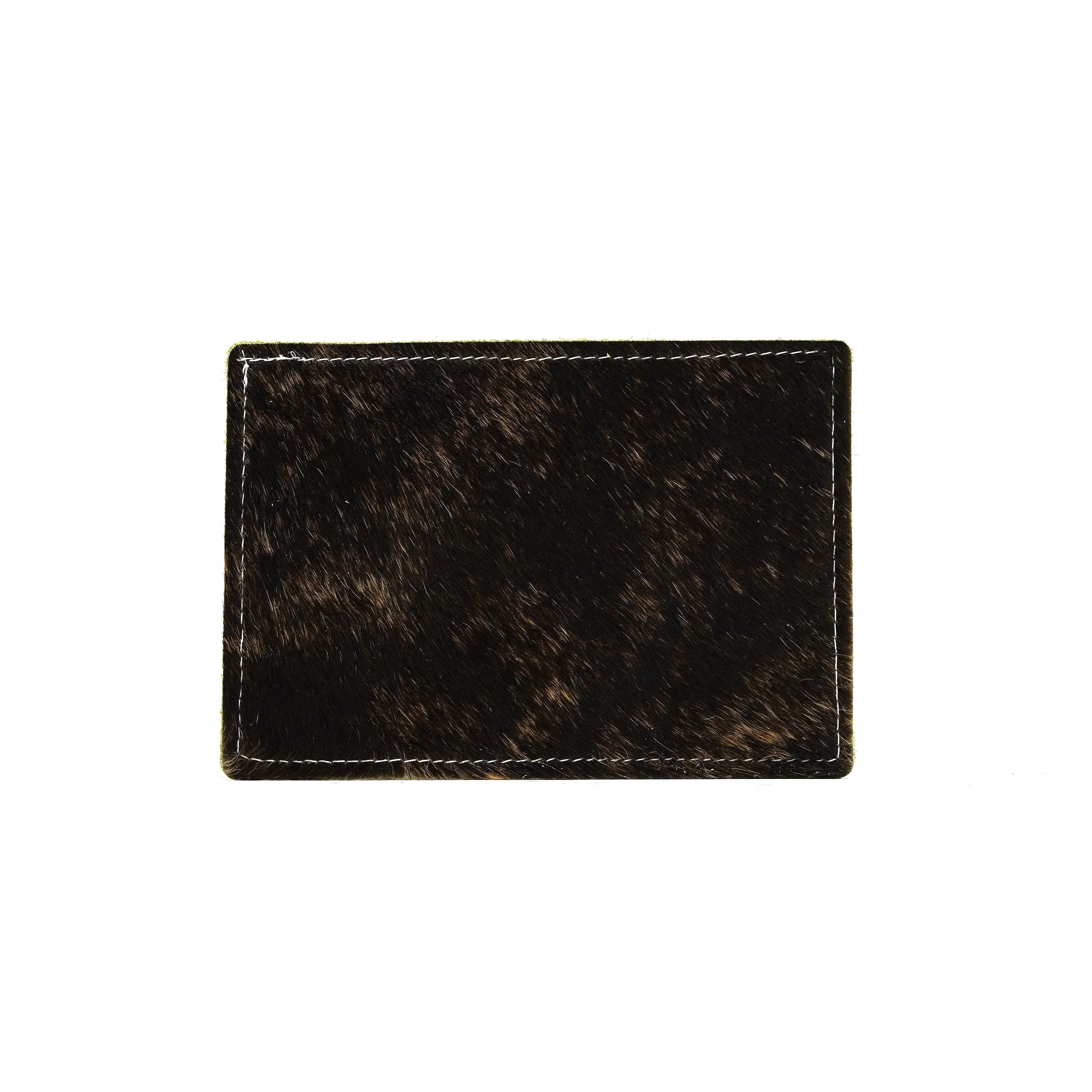 Waylon Wallet - Dark Brindle w/ Lime Green Leather