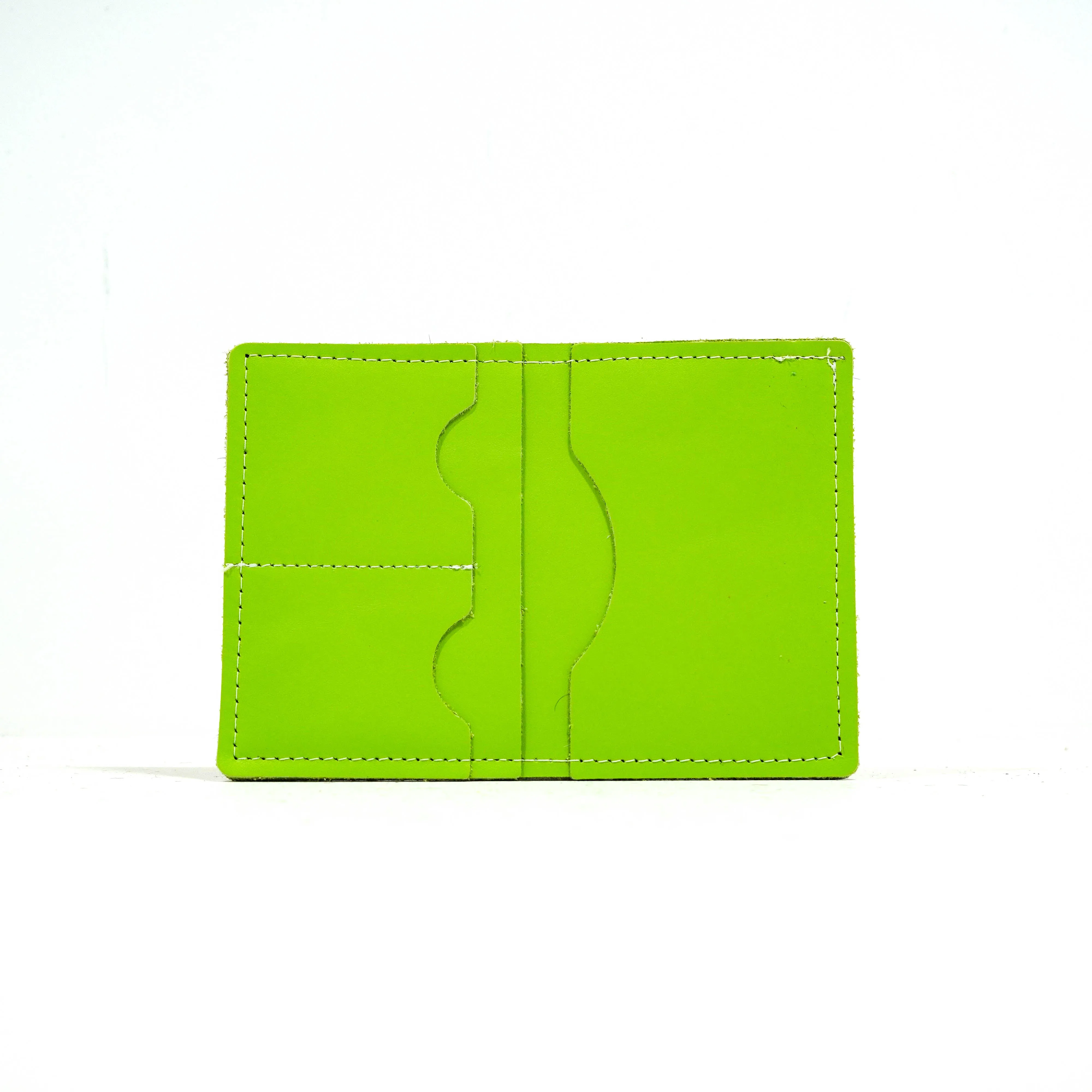 Waylon Wallet - Dark Brindle w/ Lime Green Leather