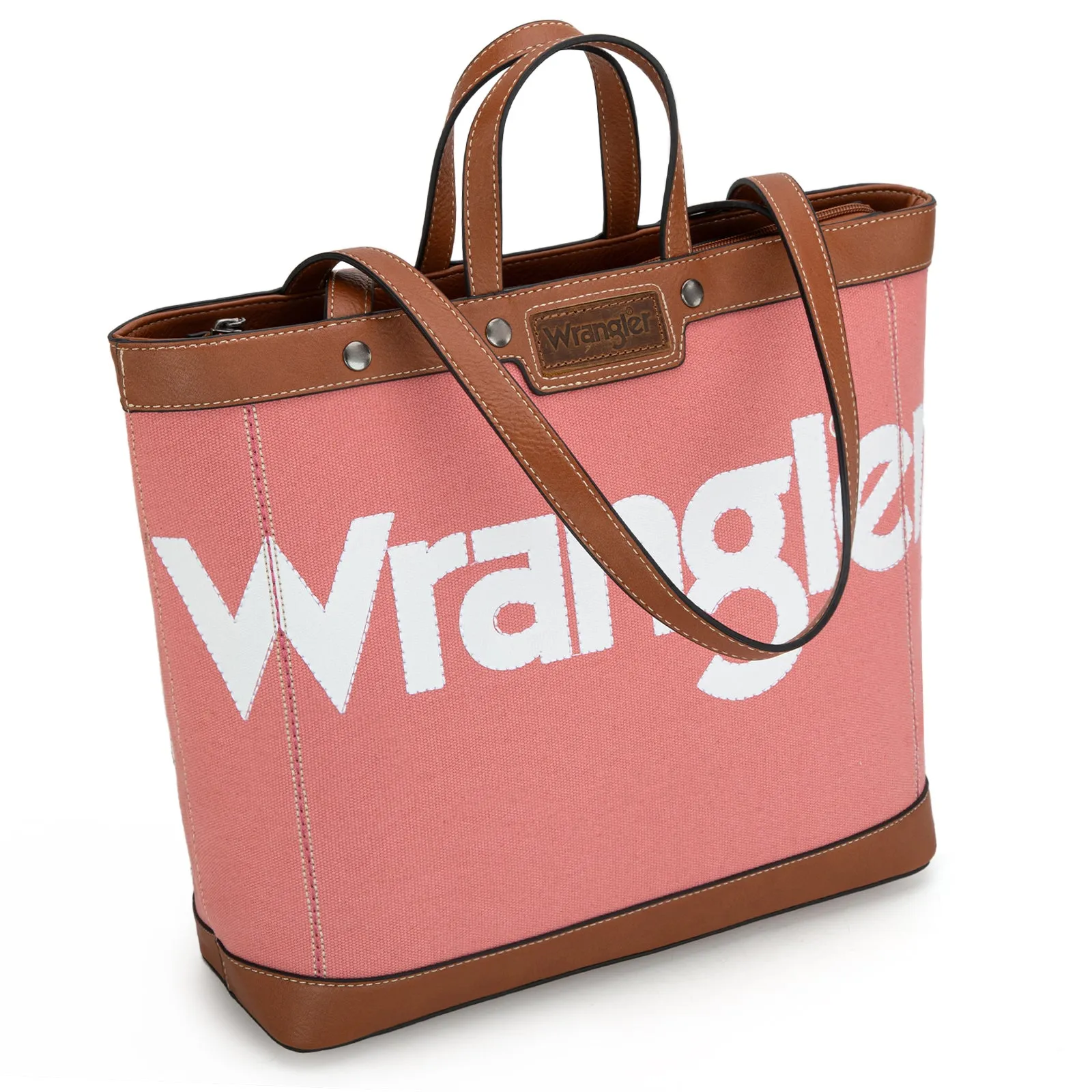 WG142-2002  Wrangler Canvas Top Handle Tote/Shoulder Bag - Pink