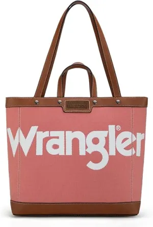 WG142-2002  Wrangler Canvas Top Handle Tote/Shoulder Bag - Pink