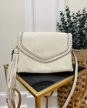 Whipstitch   Tassel Gray/Beige Crossbody