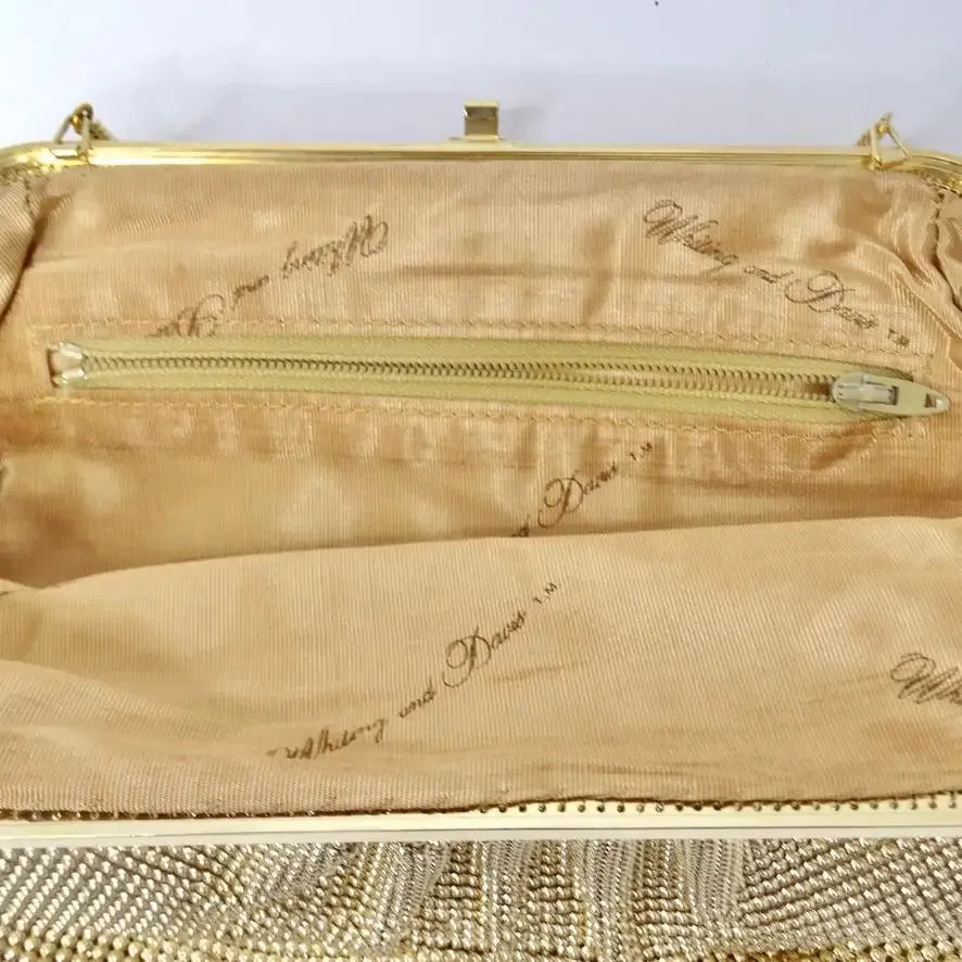 Whiting & Davis Gold Chainmail Clutch