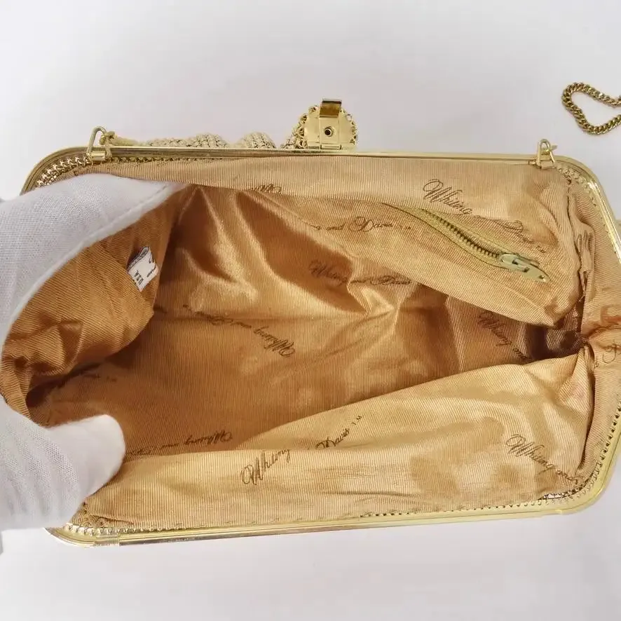 Whiting & Davis Gold Chainmail Clutch