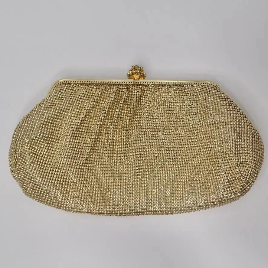 Whiting & Davis Gold Chainmail Clutch