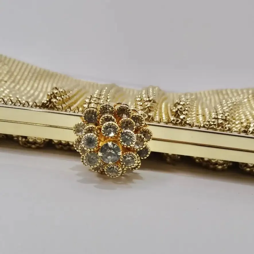 Whiting & Davis Gold Chainmail Clutch