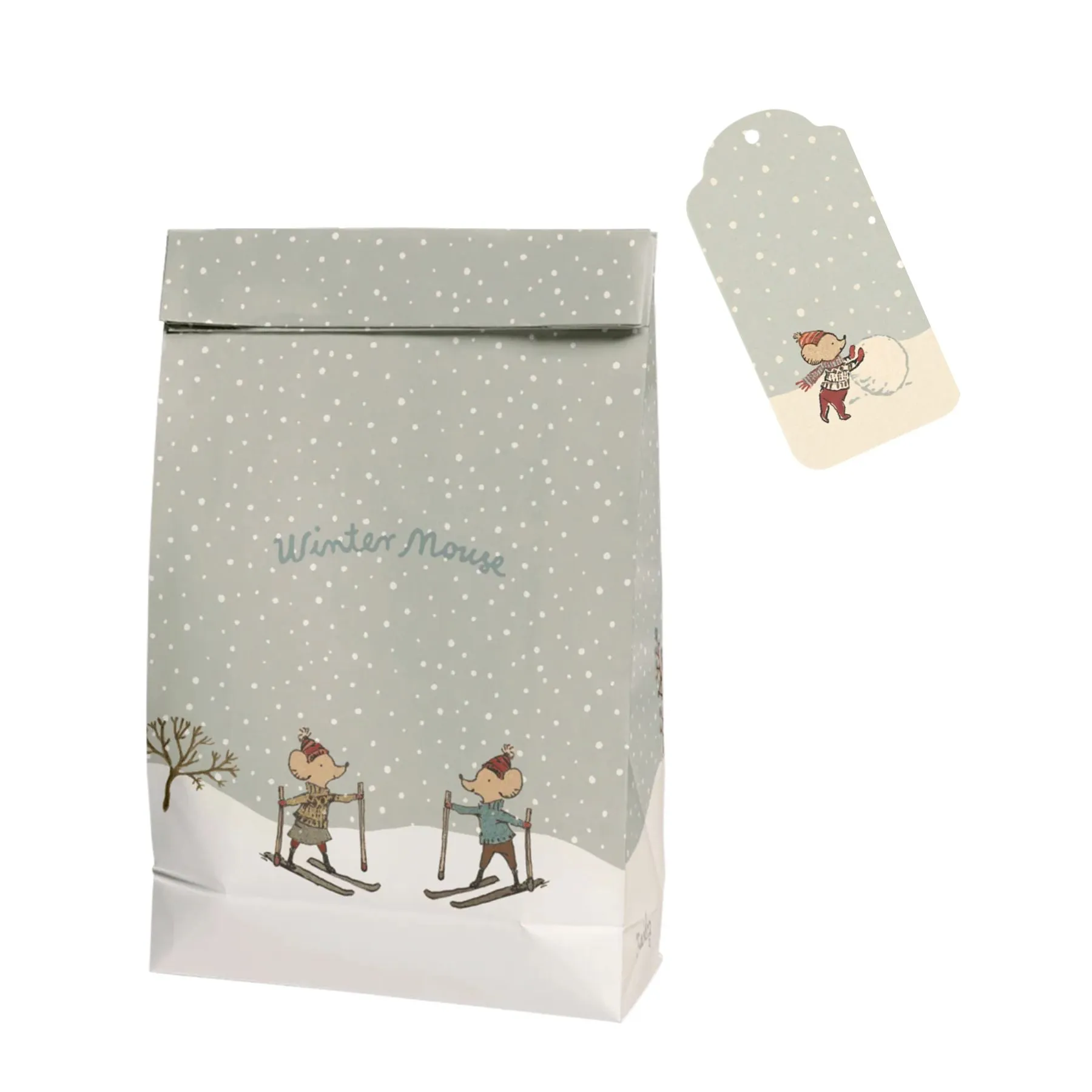 Winter Mouse Gift Bag   Tag