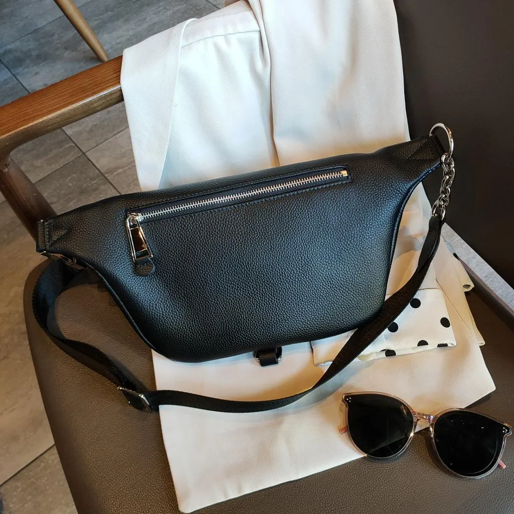 Women's Luxury Genuine Leather Handbag Fanny Bag Pack