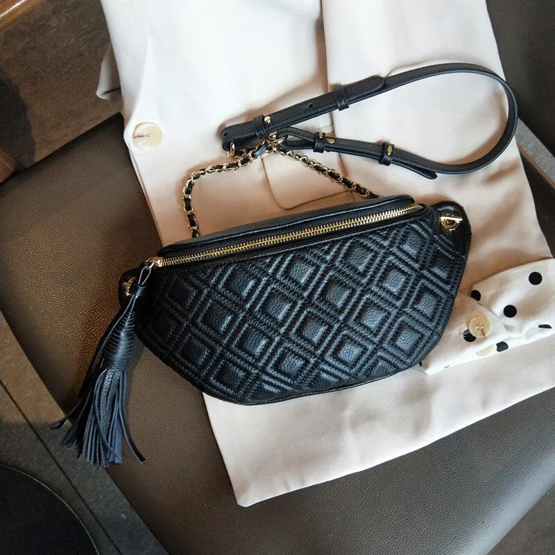 Women's Luxury Genuine Leather Handbag Fanny Bag Pack