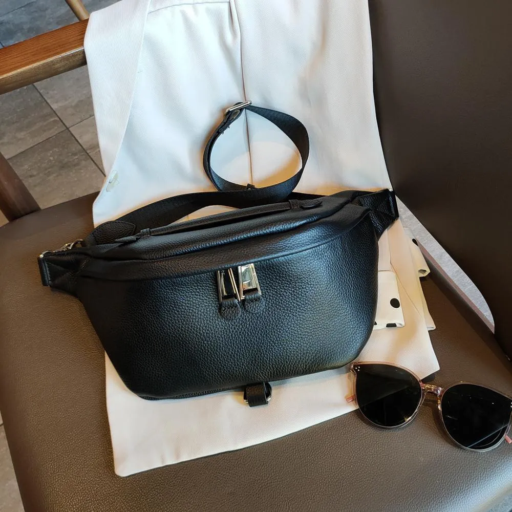 Women's Luxury Genuine Leather Handbag Fanny Bag Pack