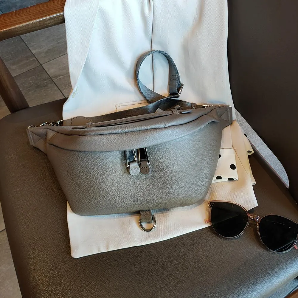 Women's Luxury Genuine Leather Handbag Fanny Bag Pack