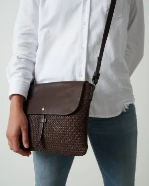 woven crossbody - ebano