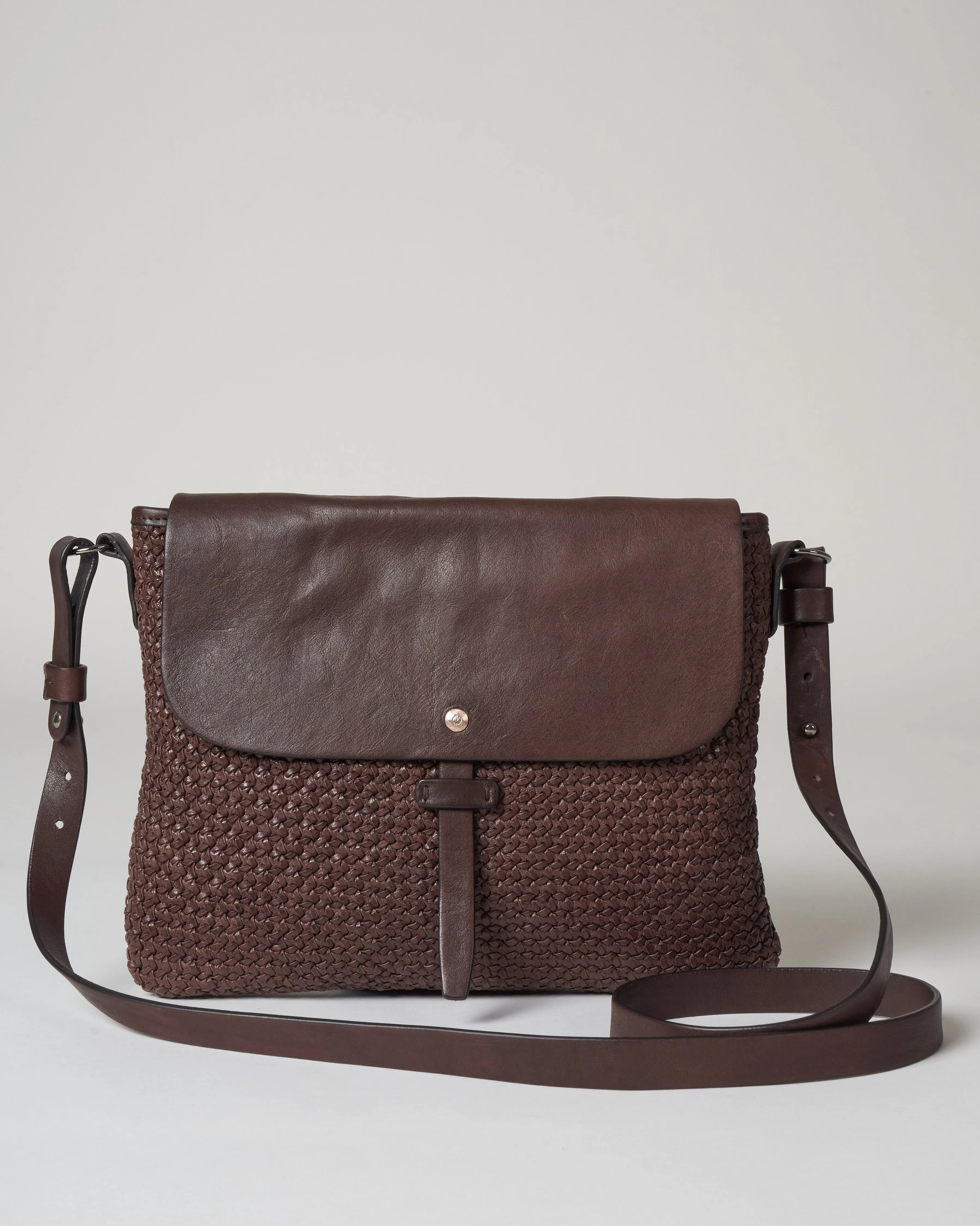 woven crossbody - ebano