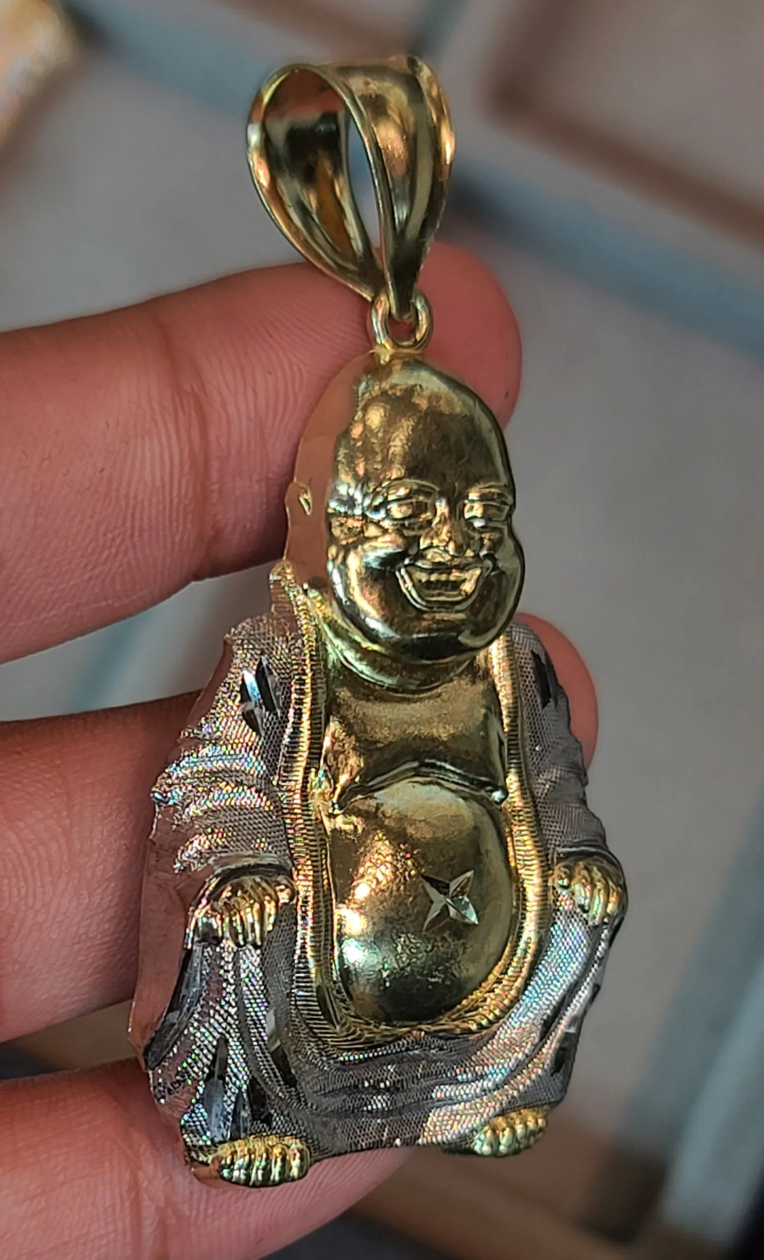 Yellow Gold Buddhist Pendant