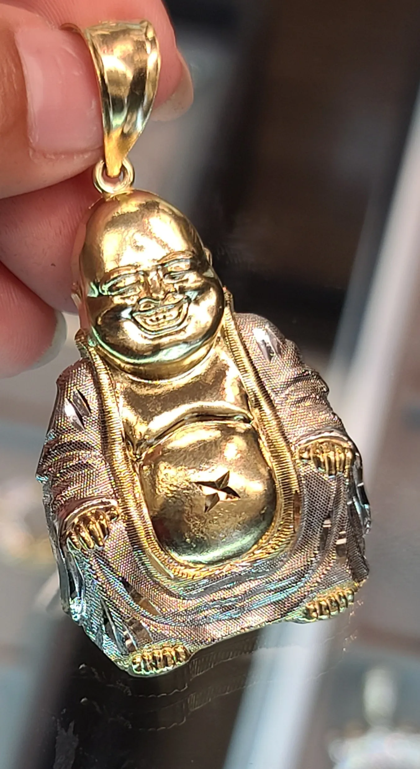 Yellow Gold Buddhist Pendant