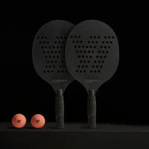 Y/OSEMITE Etched Richlite Paddleball Set - Black Richlight