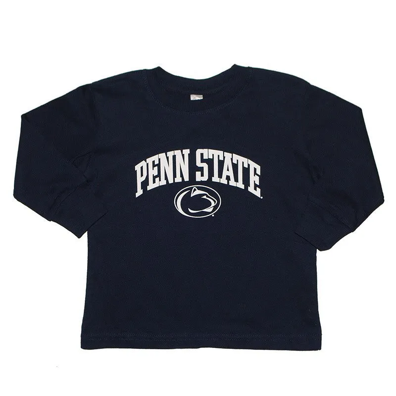 Youth Navy Penn State over Lion Long Sleeve T-Shirt