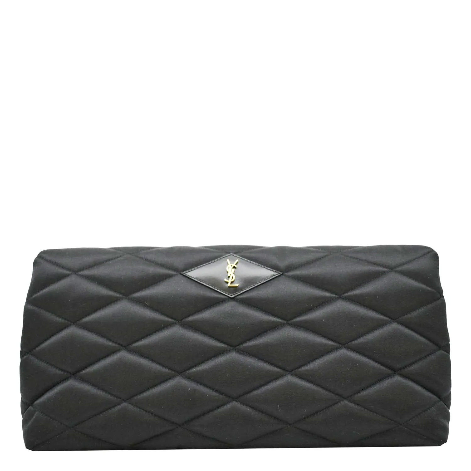 YVES SAINT LAURENT Sade Large Satin Clutch Black