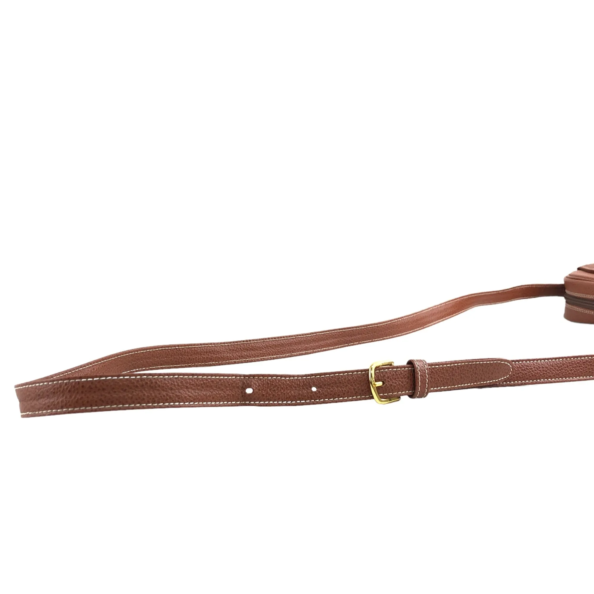 Yves Saint Laurent YSL Logo Stitch Shoulder bag Brown Vintage mvybaw