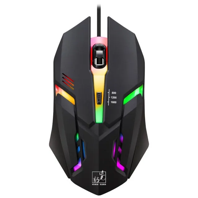 YZ Premiums | Superlight Wired Gaming Mouse w/ LED Light & 4 Button
