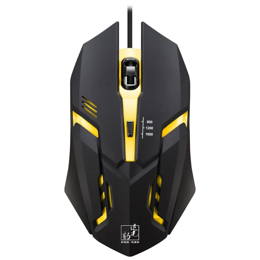 YZ Premiums | Superlight Wired Gaming Mouse w/ LED Light & 4 Button
