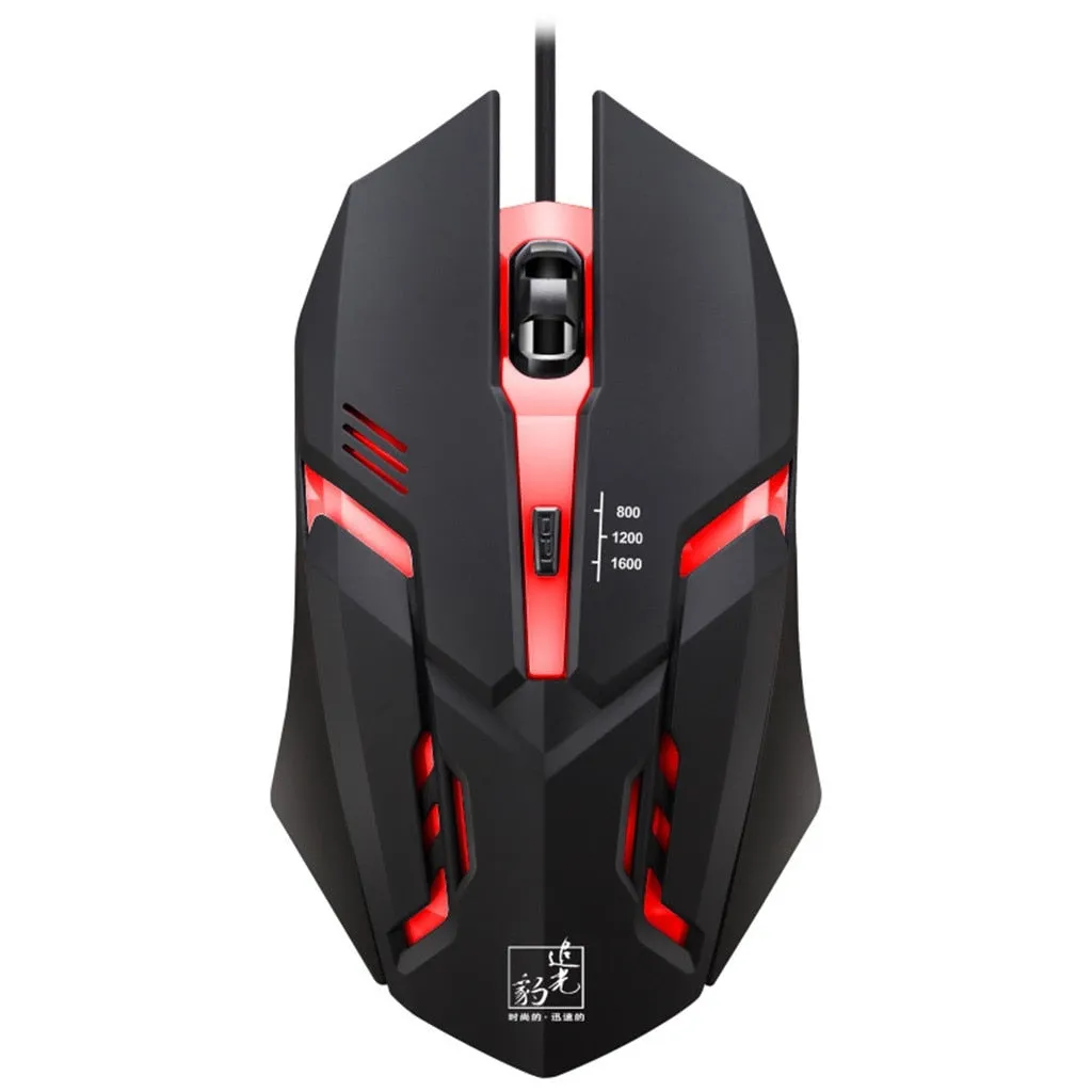 YZ Premiums | Superlight Wired Gaming Mouse w/ LED Light & 4 Button