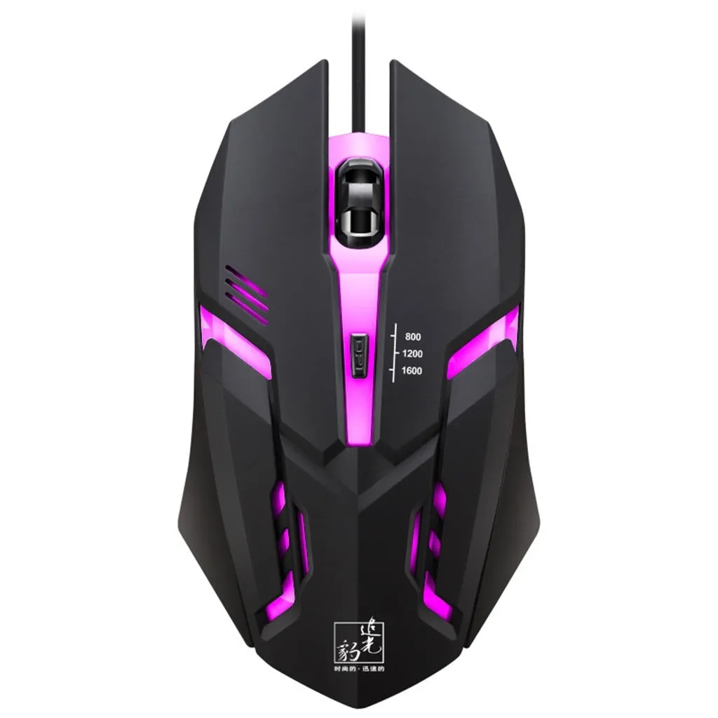 YZ Premiums | Superlight Wired Gaming Mouse w/ LED Light & 4 Button