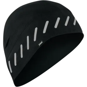 ZAN HEADGEAR HELMET LINER/BEANIE SPORTFLEX SERIES REFLECTIVE BLACK WHL