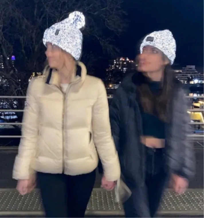 Zapped Outfitters Reflective Knit Pom Beanie : One Size fits most