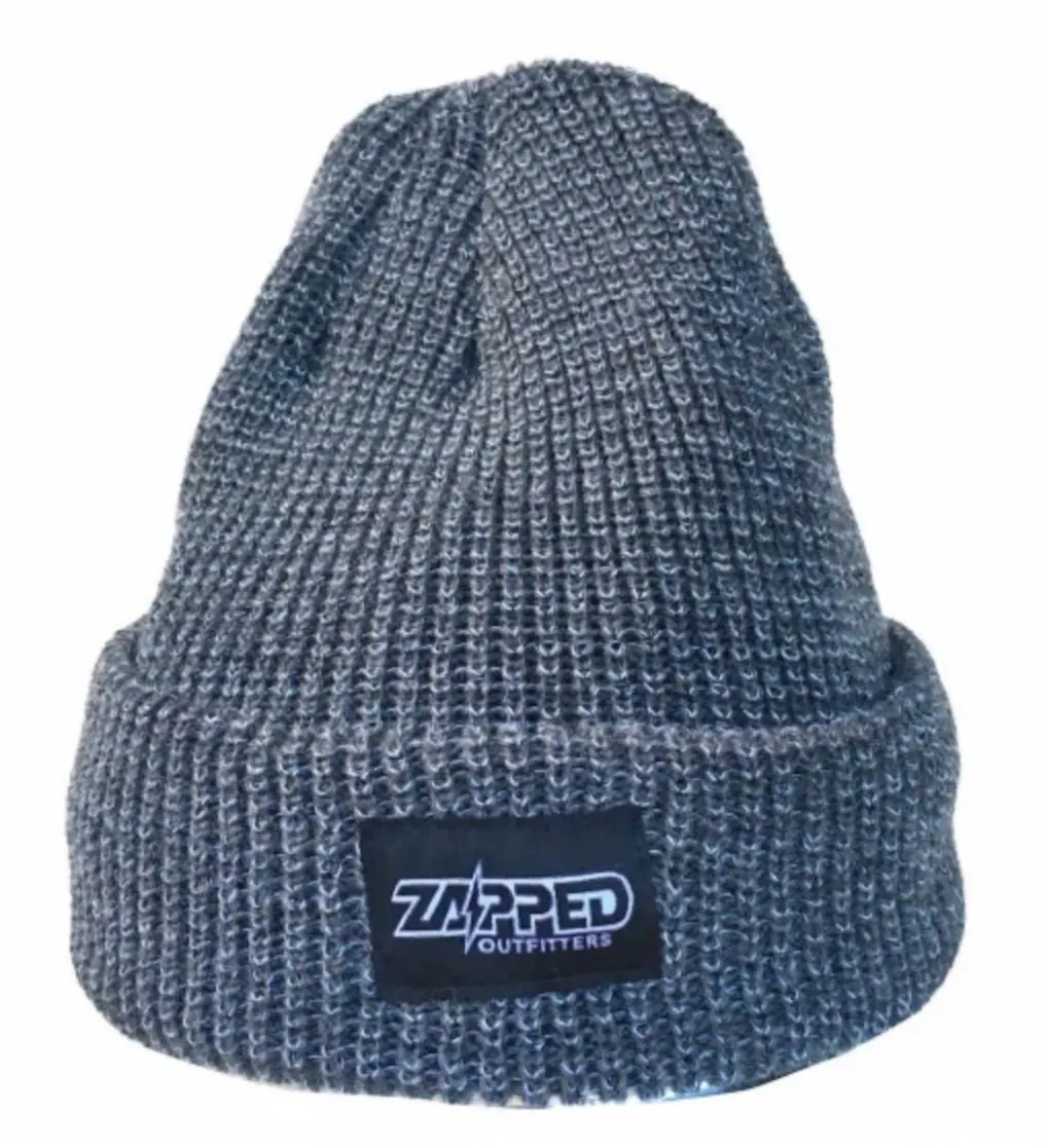 Zapped Outfitters Reflective Knit Roll Brim Beanie : One Size fits most