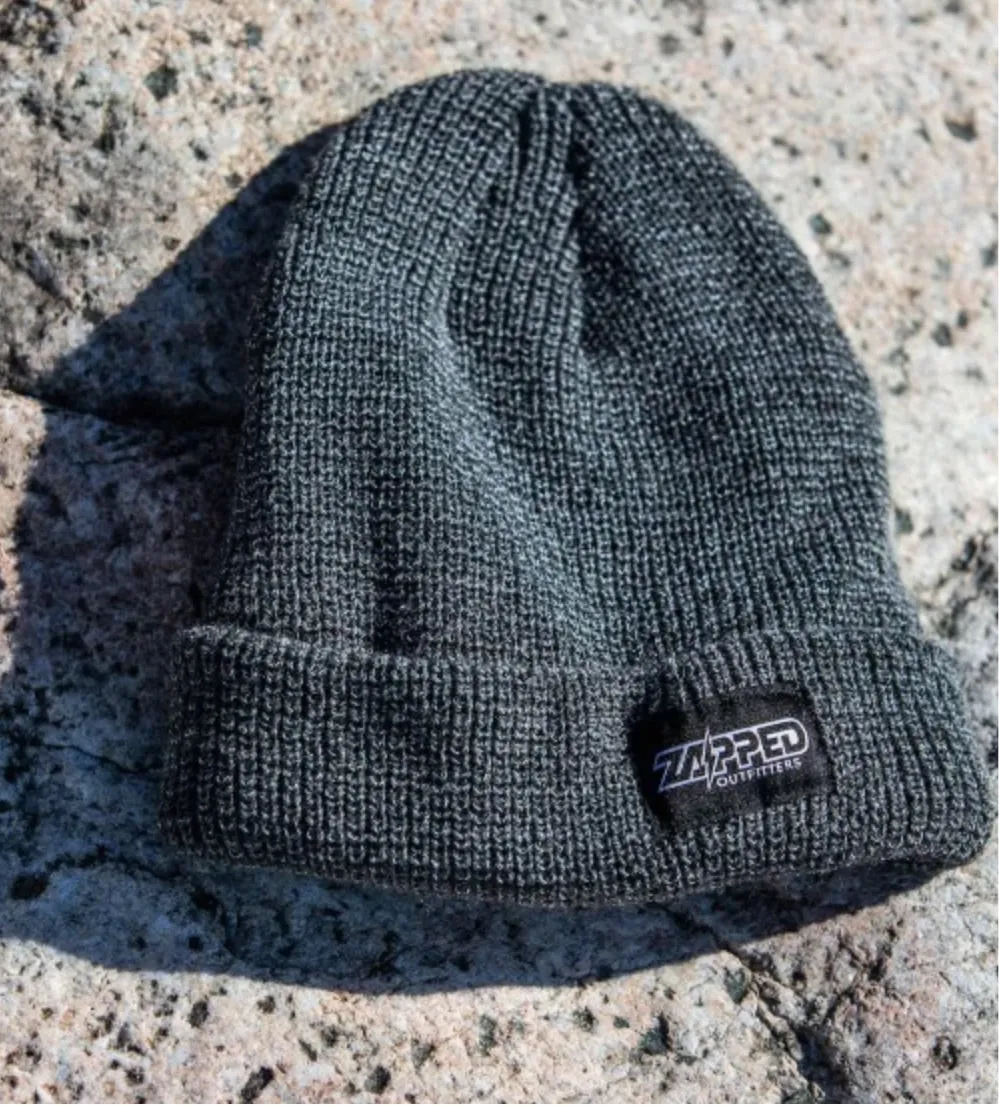 Zapped Outfitters Reflective Knit Roll Brim Beanie : One Size fits most