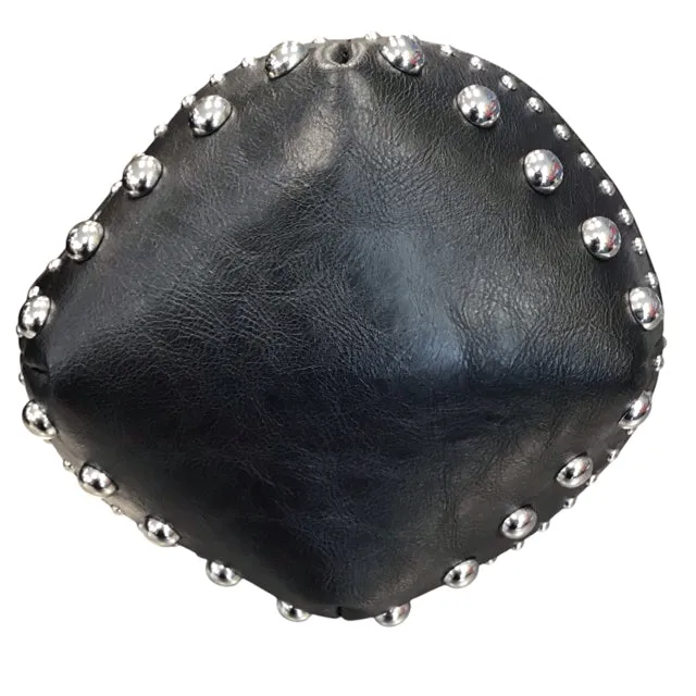 Zara Black Studded Bucket Bag