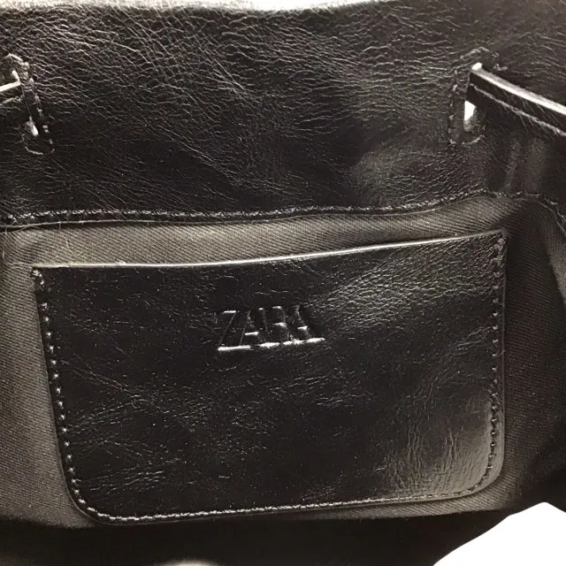 Zara Black Studded Bucket Bag